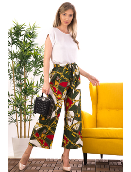 Pantaloni Dama Baisida Kaki si Galben